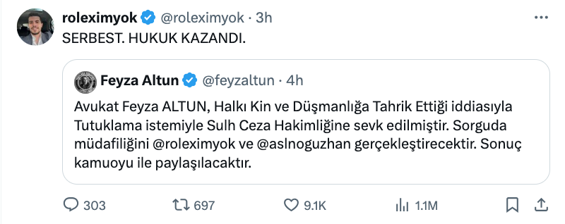 feyza altun serbest birakildi